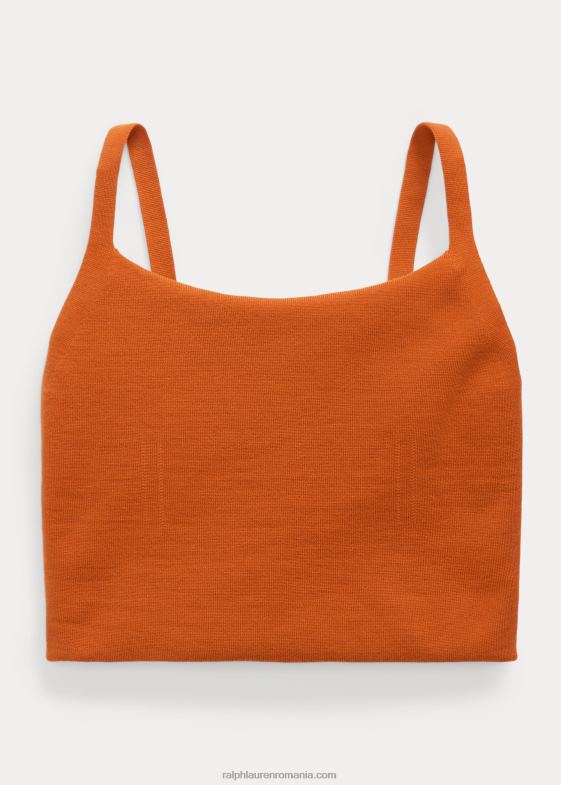 cer adânc apus de soare femei Ralph Lauren Top cu gât drept din amestec de lână 046883225