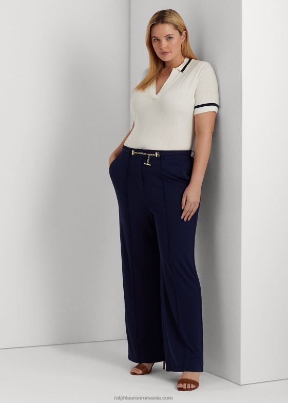 crema de mascarpone femei Ralph Lauren pulover cu mânecă scurtă din amestec de mătase 046884662