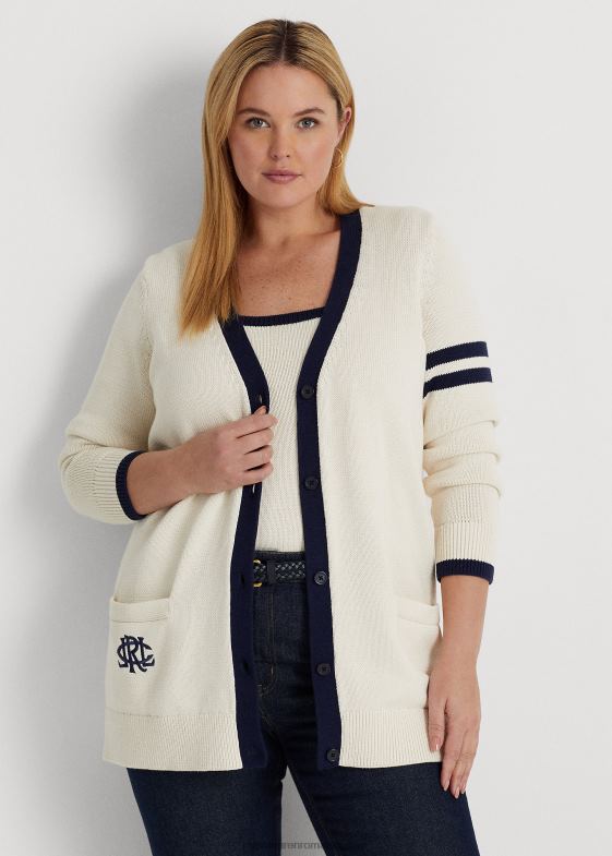 femei Ralph Lauren cardigan din bumbac bicolor 046884597