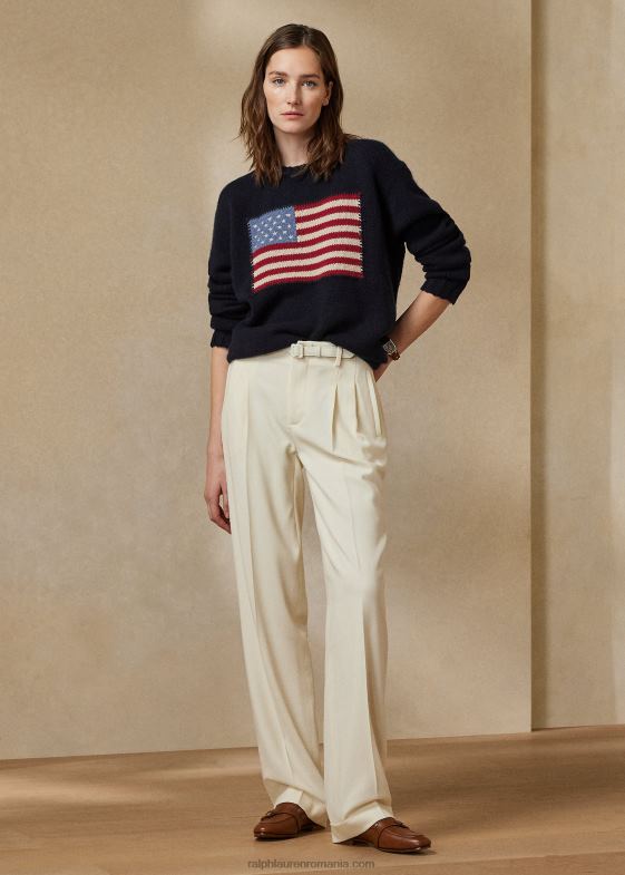 miezul nopții cu steag femei Ralph Lauren pulover din cașmir cu decolteu 046883451