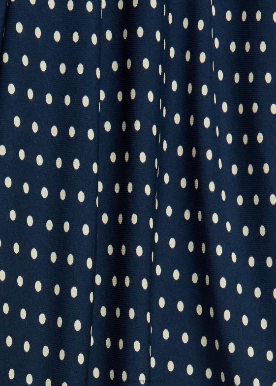 bleumarin/crem femei Ralph Lauren rochie din georgette de mătase cu buline 046883667