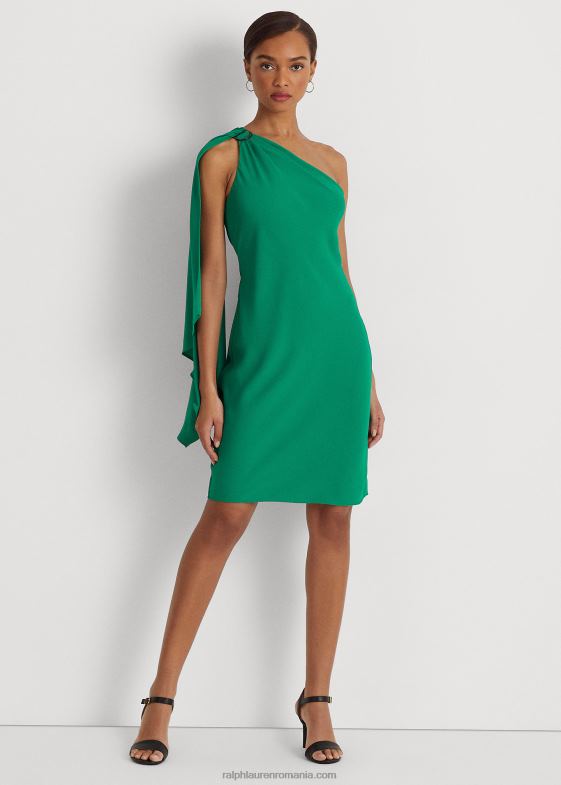 frunza de palmier femei Ralph Lauren rochie de cocktail georgette cu un singur umăr 046883901