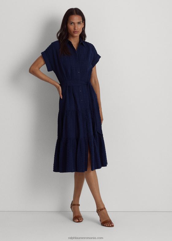 marina rafinată femei Ralph Lauren rochie din bumbac vichy 046884441
