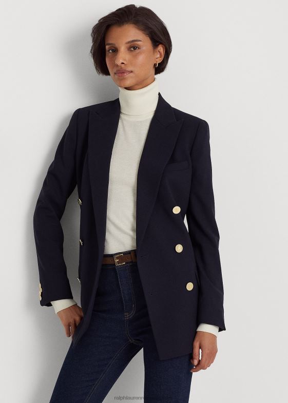 marina femei Ralph Lauren blazer din crepon de lana 046884477