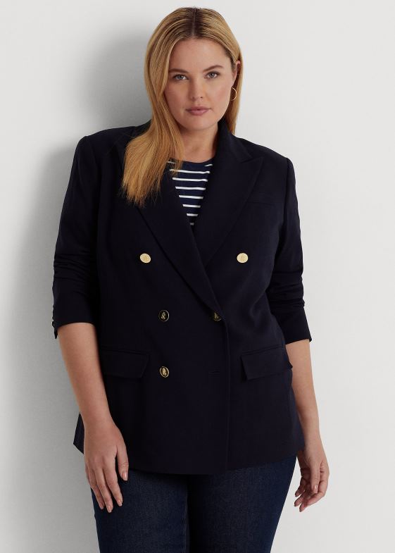 marina femei Ralph Lauren blazer din crepon de lana 046884718