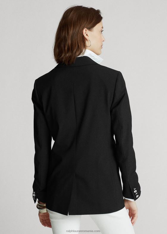 negru femei Ralph Lauren blazer din amestec de lână 046884757