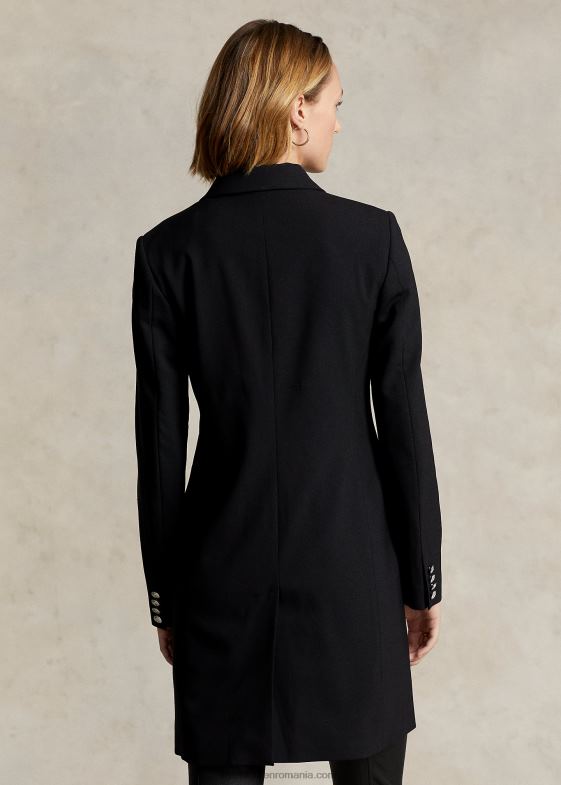 negru femei Ralph Lauren blazer din lână în două piept 046884760