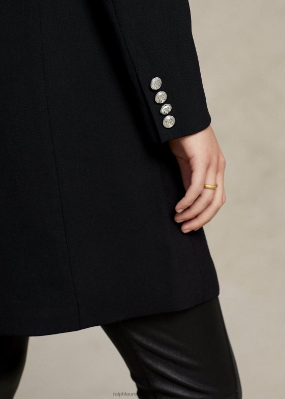 negru femei Ralph Lauren blazer din lână în două piept 046884760