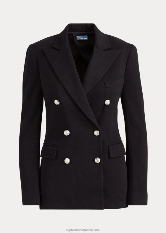 negru femei Ralph Lauren blazer tricot la două piept 046889198