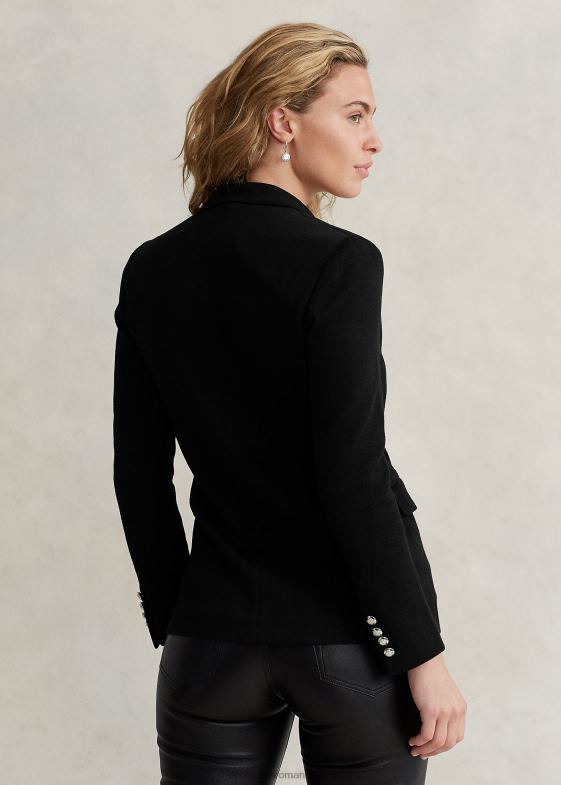 negru femei Ralph Lauren blazer tricot la două piept 046889198