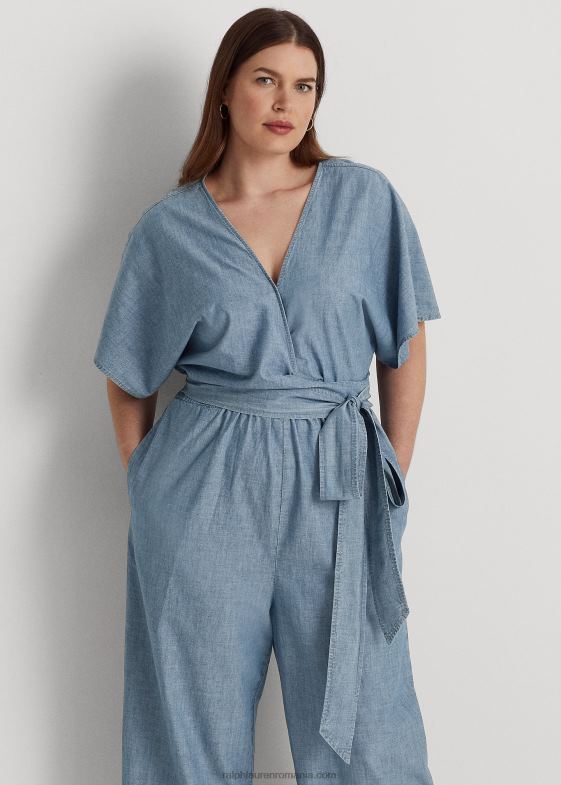 spălarea pârâului de sare femei Ralph Lauren salopetă cambray cu brâuri 046884656