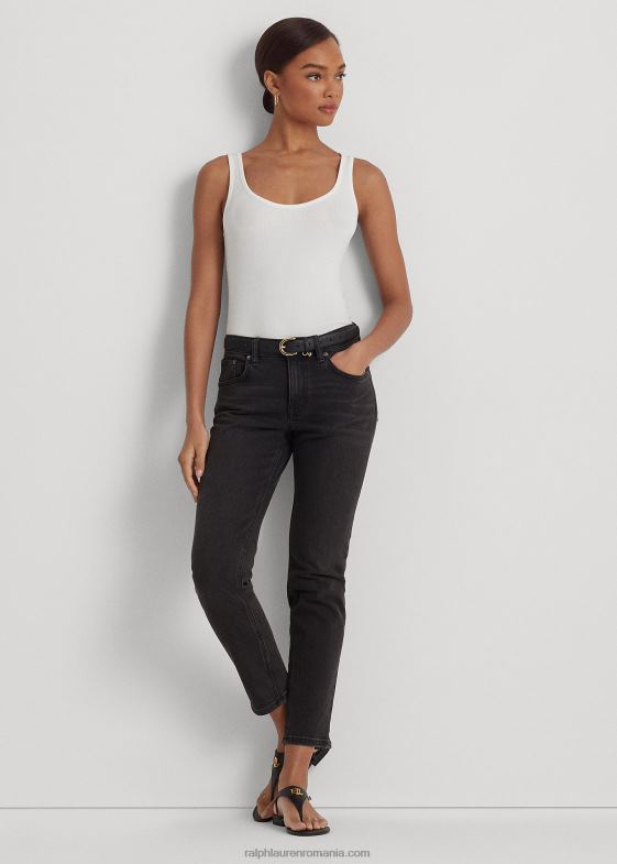 alb femei Ralph Lauren maiou din amestec de bumbac 046883824