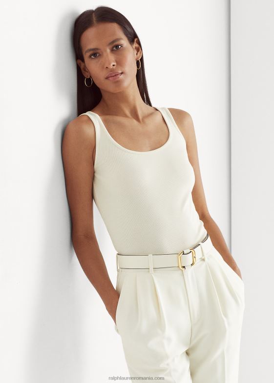 crema de mascarpone femei Ralph Lauren maiou din amestec de bumbac 046883827