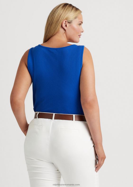 saturn albastru femei Ralph Lauren rezervor din bumbac elastic 046884523