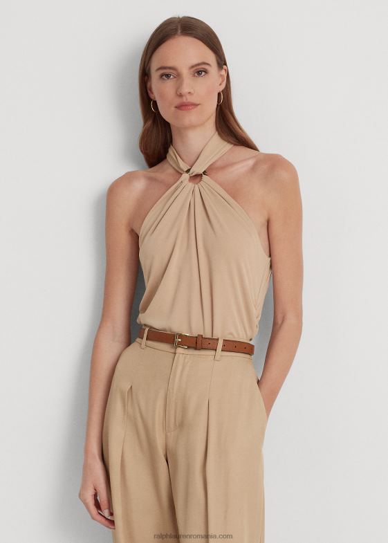 bronz de mesteacăn femei Ralph Lauren Top cu halter din jerseu stretch 046883797