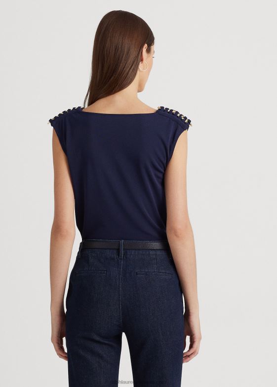 marina rafinată femei Ralph Lauren top fără mâneci din jerseu 046889567