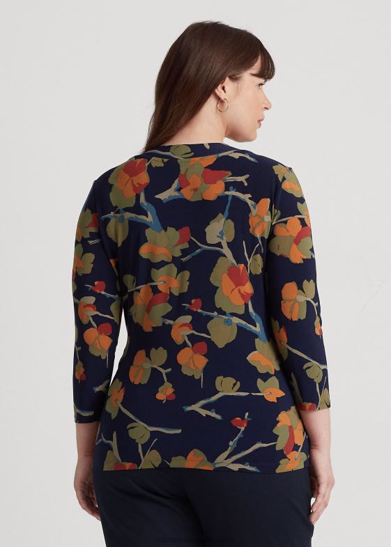 multi albastru femei Ralph Lauren top din jerse elastic elastic 046884496