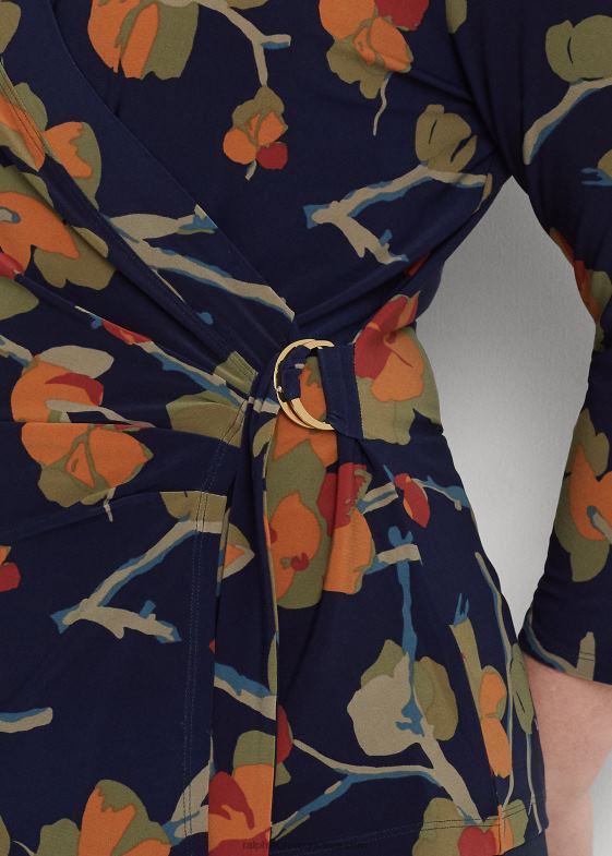 multi albastru femei Ralph Lauren top din jerse elastic elastic 046884496