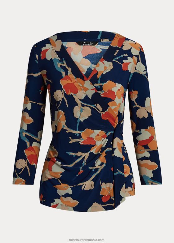 multi albastru femei Ralph Lauren top din jerse elastic elastic 046889162