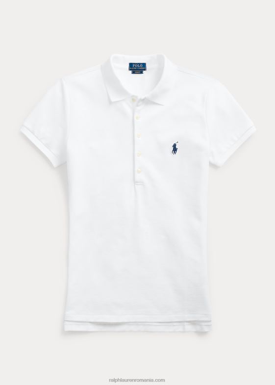 alb femei Ralph Lauren Tricou polo stretch slim fit 046883271