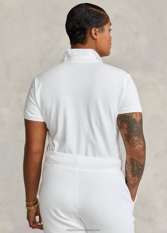 alb femei Ralph Lauren Tricou polo stretch slim fit 046883271