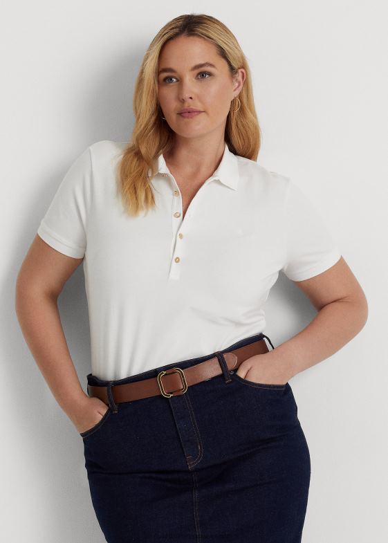 alb femei Ralph Lauren tricou polo piqué 046884714