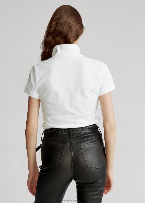 alb/marinier femei Ralph Lauren tricou polo skinny cu mare poney 046889495