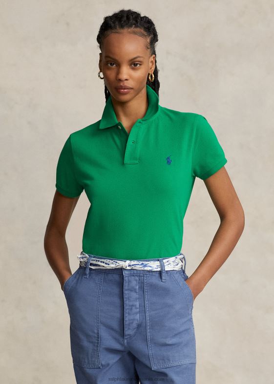 biliard femei Ralph Lauren tricou polo cu ochiuri clasice 046889224