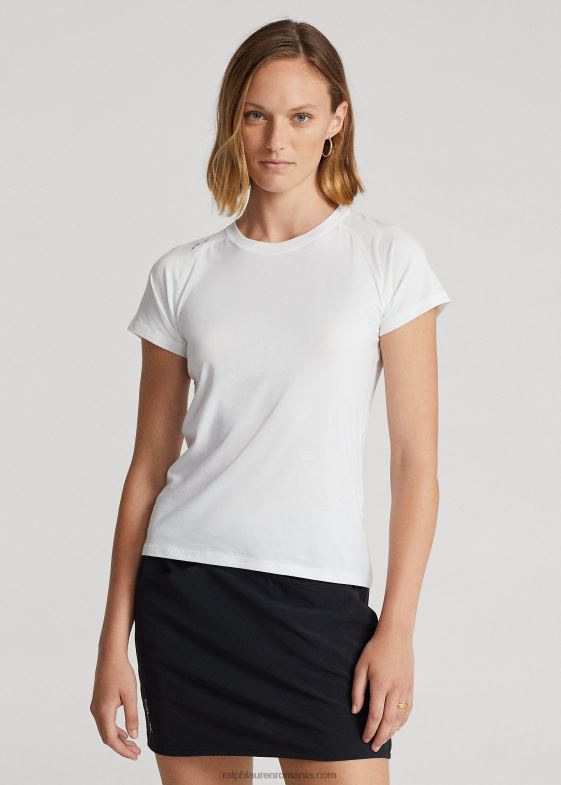 alb ceramic femei Ralph Lauren tricou din jerseu cu maneca scurta 046889384