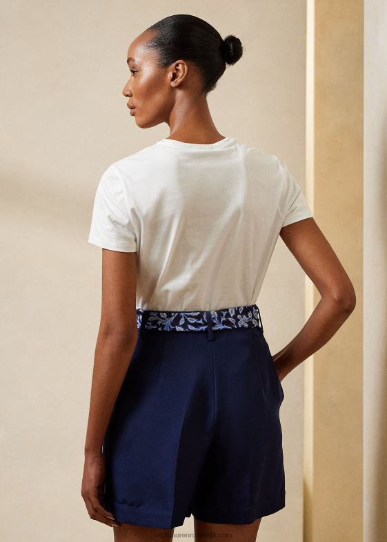 alb femei Ralph Lauren tricou din bumbac sarong polo 046889323