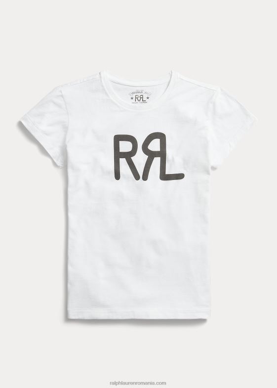 alb femei Ralph Lauren tricou din jerseu de bumbac cu logo 046883679