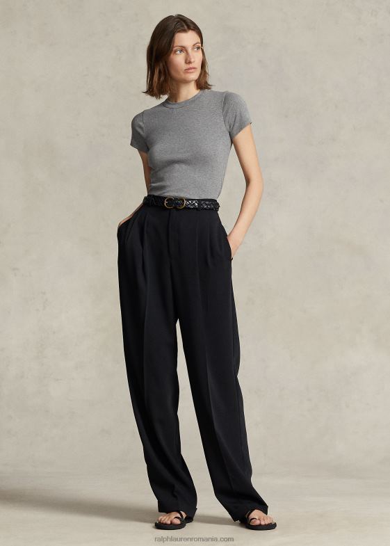 erica verde molid femei Ralph Lauren tricou din bumbac cu nervuri 046882880