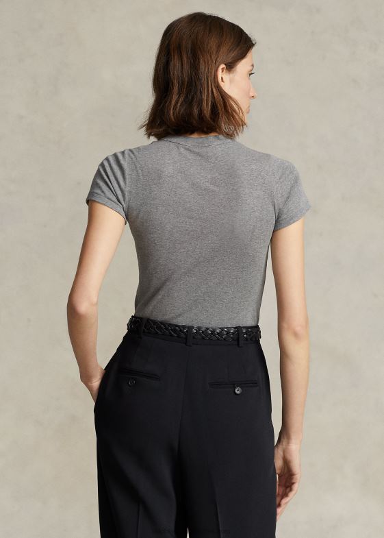 erica verde molid femei Ralph Lauren tricou din bumbac cu nervuri 046882880