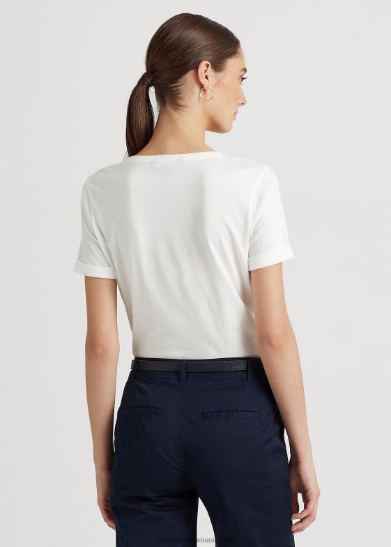 femei Ralph Lauren Tricou din amestec de bumbac cu aplicație cu logo 046889571