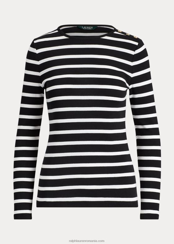 femei Ralph Lauren top cu nasturi cu umeri 046884268