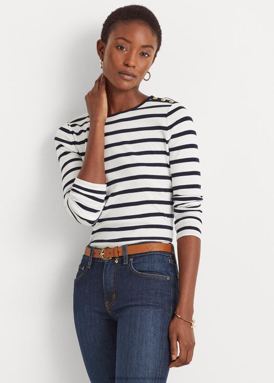 femei Ralph Lauren top cu nasturi cu umeri 046884269