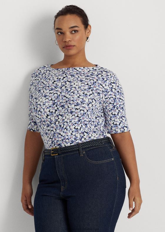 femei Ralph Lauren tricou floral din bumbac elastic 046884604