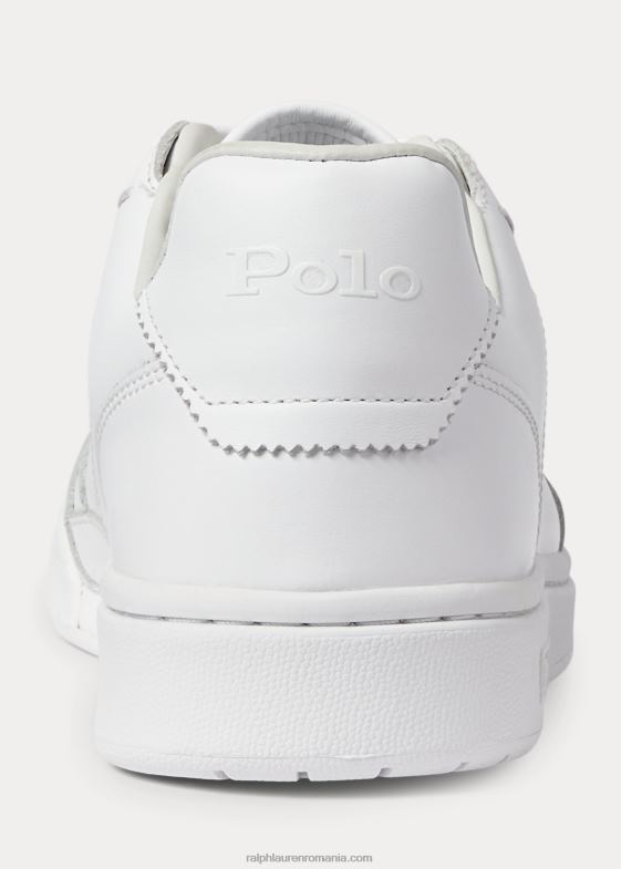 alb femei Ralph Lauren adidași curte din piele 046889618