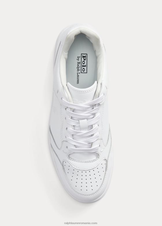 alb femei Ralph Lauren adidași curte din piele 046889618