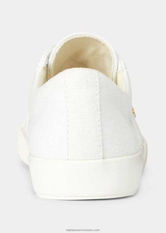 alb femei Ralph Lauren adidași de pânză janson ii 046885085