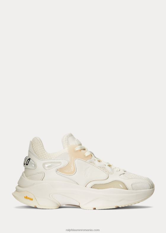 crema de ghidare femei Ralph Lauren adidași cu logo tech 046889623