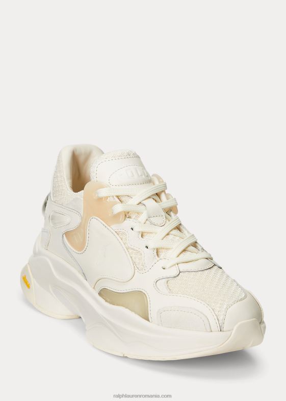 crema de ghidare femei Ralph Lauren adidași cu logo tech 046889623