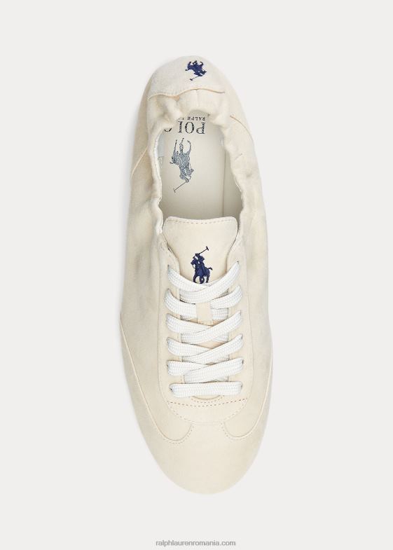 fildeş femei Ralph Lauren adidași balerina din piele intoarsa 046889619