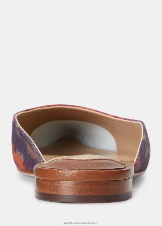 multi roșu femei Ralph Lauren londyn geo-print canvas mule 046885069