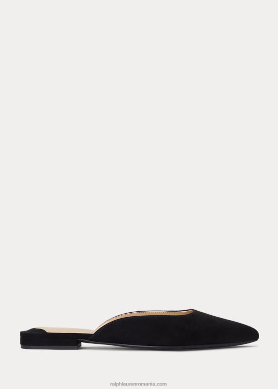 negru femei Ralph Lauren londyn suede mule 046885067