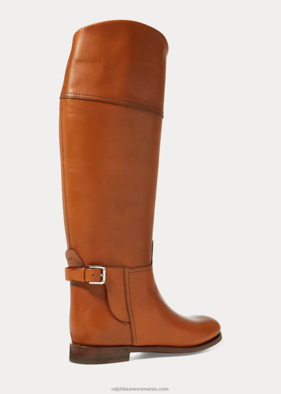 bronzat femei Ralph Lauren cizme de călărie sallen din piele de vițel 046889708