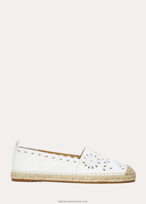 Albă ca Zăpada femei Ralph Lauren espadrile din piele cameryn iii cu ochi 046885052
