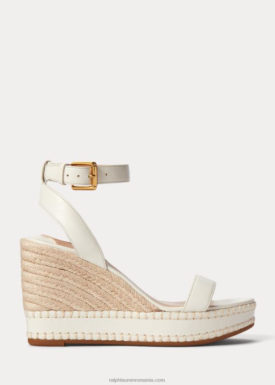 Albă ca Zăpada femei Ralph Lauren espadrile din piele hilarie 046885036
