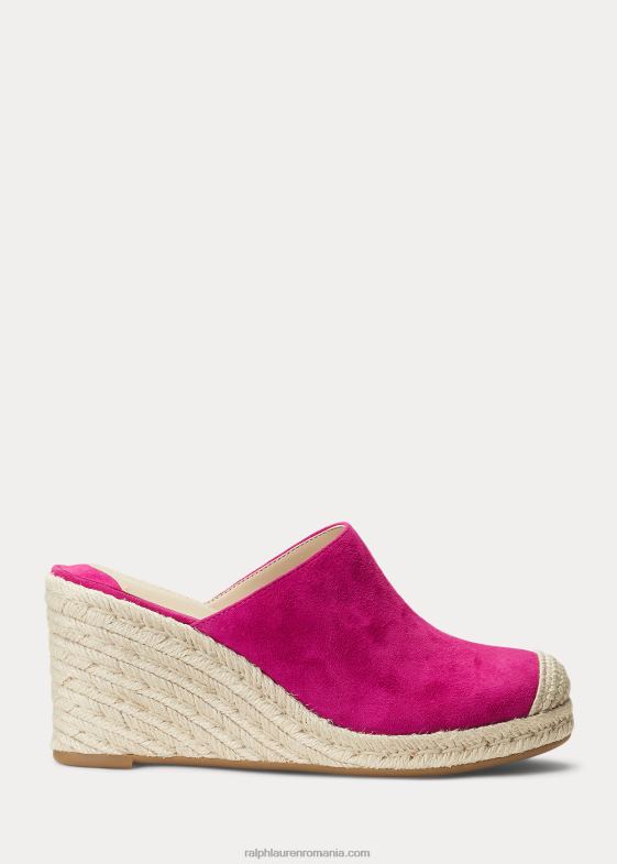 boabe de fuschia femei Ralph Lauren espadrile Pennie din piele intoarsa 046885047