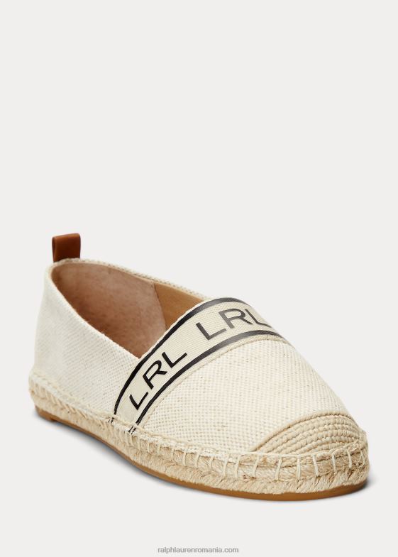 natural/ecru femei Ralph Lauren espadrile din pânză caylee iii 046885060